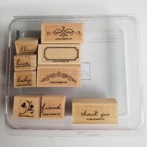 Stampin Up! 2006 Noteworthy set of 9 mounted stamps